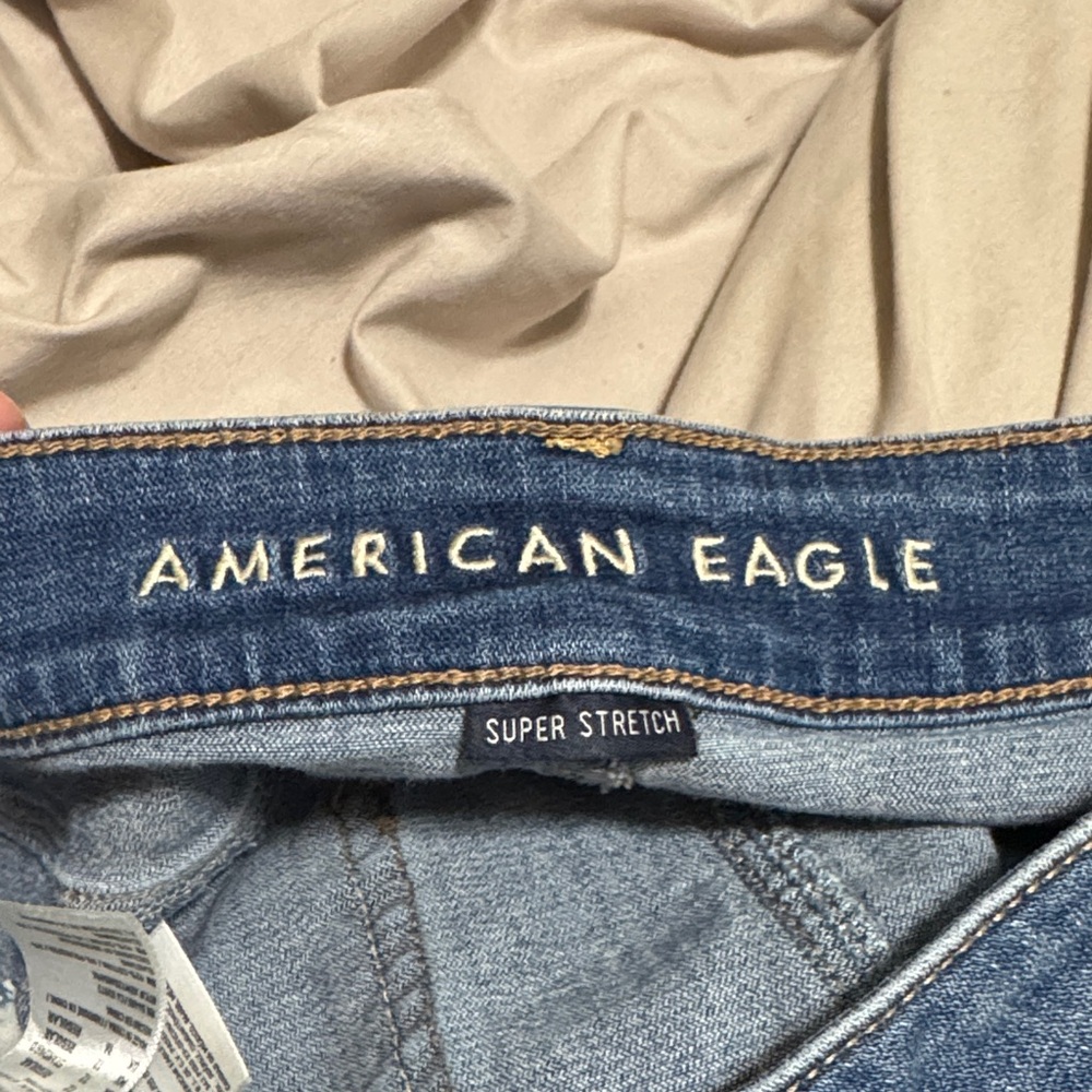 American Eagle Outfitters Ripped Blue Denim Mini Skirt - Picture 6 of 8